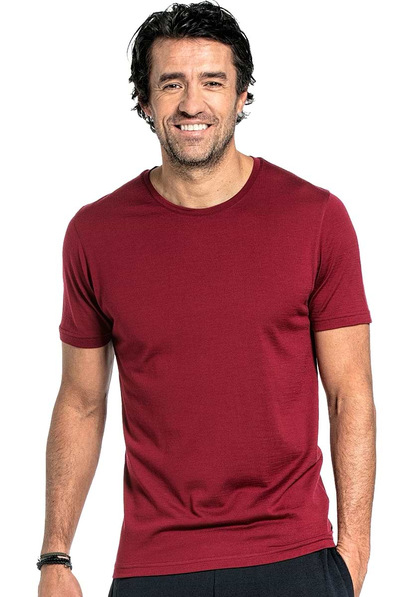 Joe Shirt Round Neck Burgundy Red