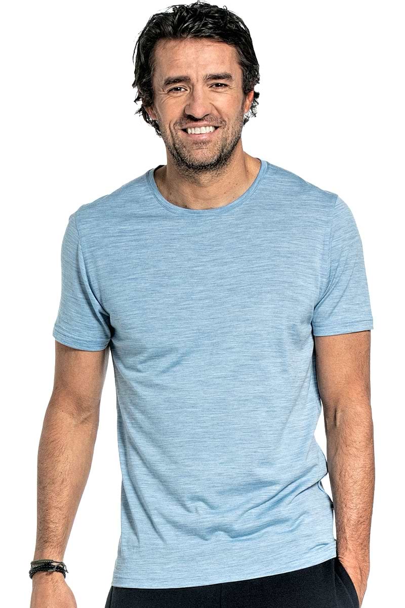 T-Shirt mit Rundhals für Herren in Hellblau