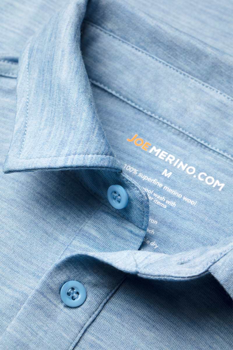 Shirt Polo Short Sleeve Glacier Blue