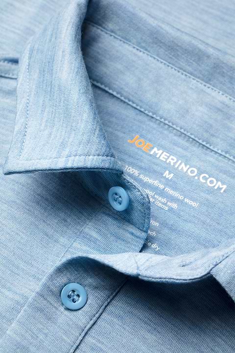 Shirt Polo Short Sleeve Glacier Blue - Base Image