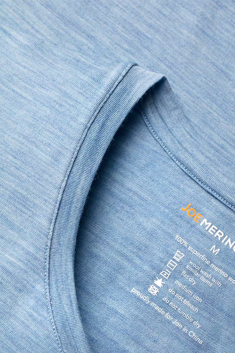 Joe Shirt Round Neck Glacier Blue - Base Image