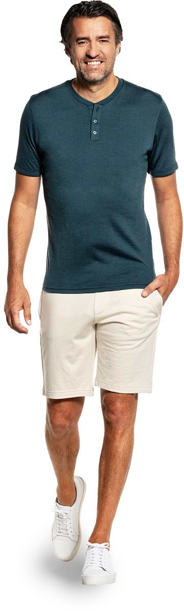 Shirt Henley Short Sleeve Proud Peacock