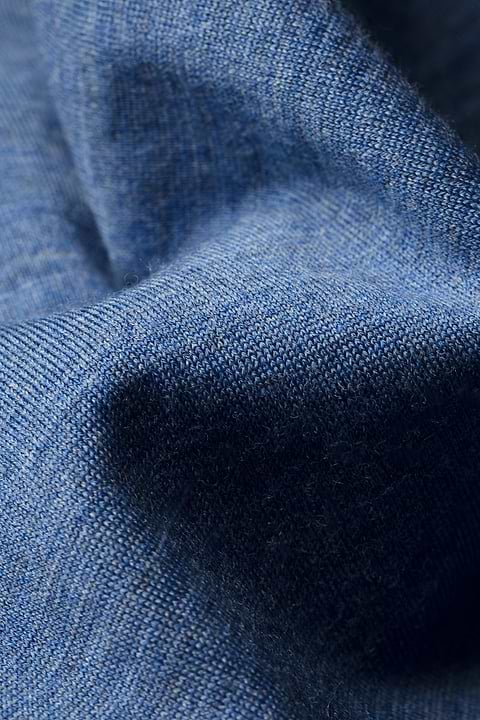 Shirt Henley Long Sleeve Yacht Blue - Base Image