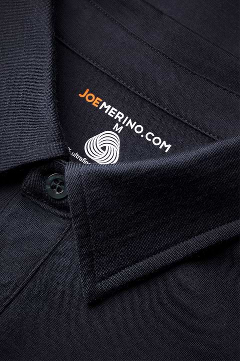 Joe Shirt Polo Long Sleeve Blue Grey - Base Image