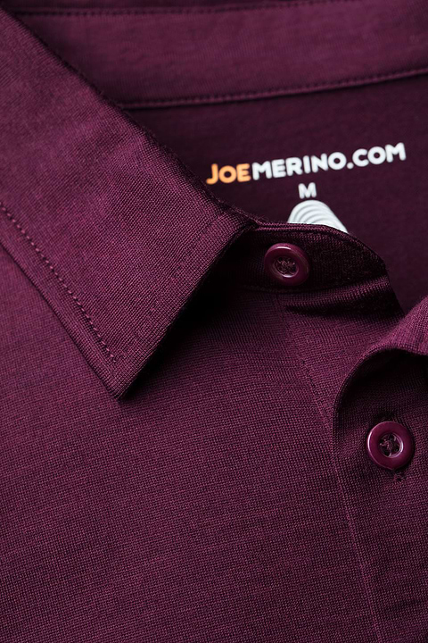 Joe Shirt Polo Short Sleeve Red Cabbage - Base Image