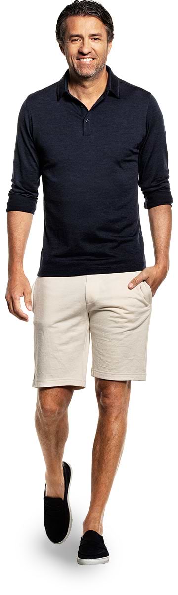 Shirt Polo Long Sleeve True Navy