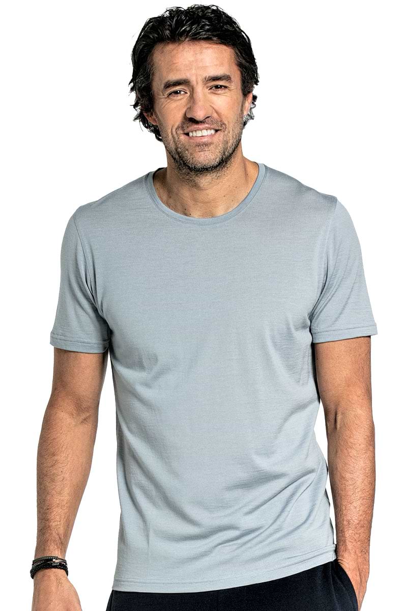 T-Shirt mit Rundhals für Herren in Graublau