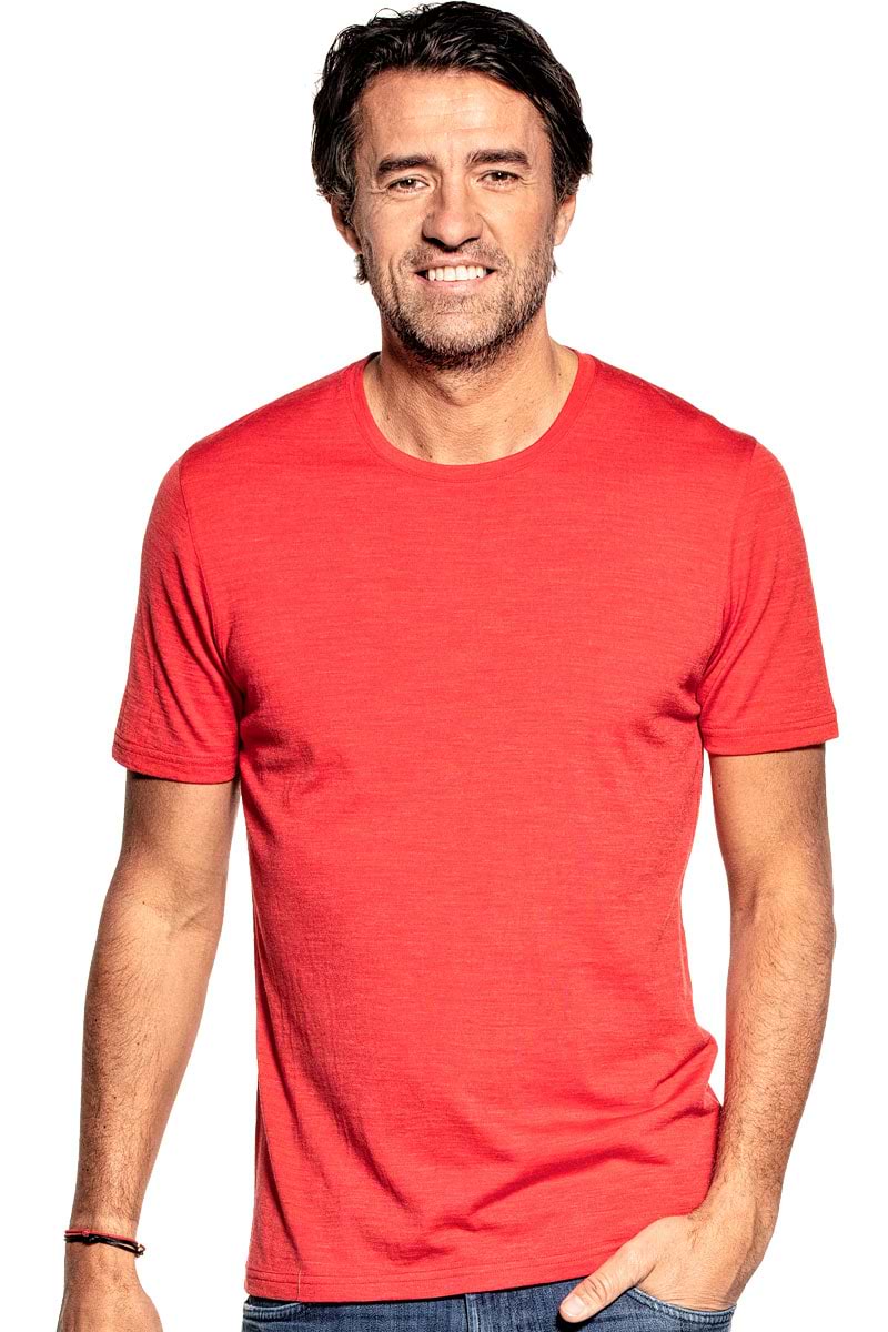 T-Shirt mit Rundhals in Orange