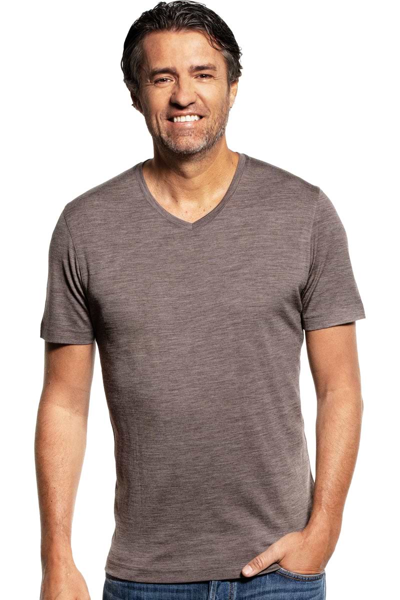 Joe Shirt V-neck Muddy Clay