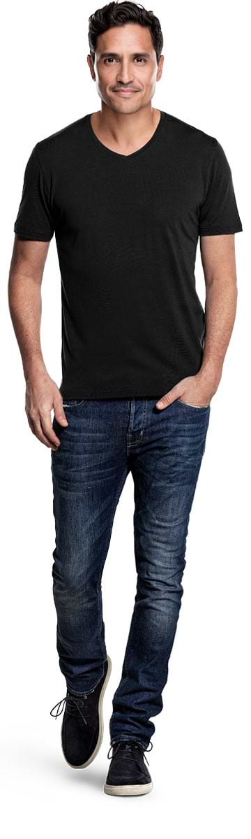 Joe Shirt V-neck Deep Black