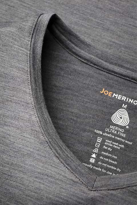 Joe Shirt V-neck Harvard Grey - Base Image