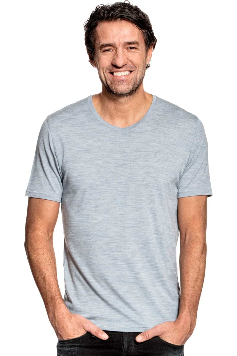 Joe Shirt V-neck Hazy Blue
