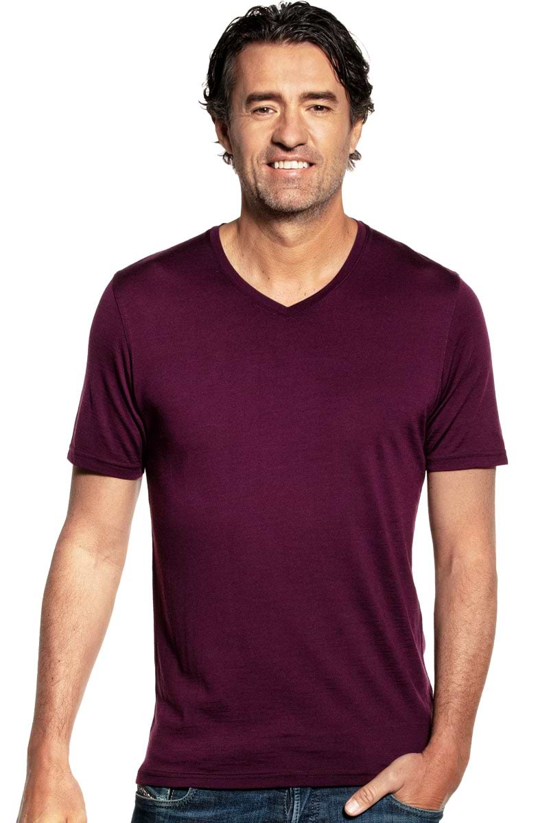 Joe Shirt V-neck Red Cabbage