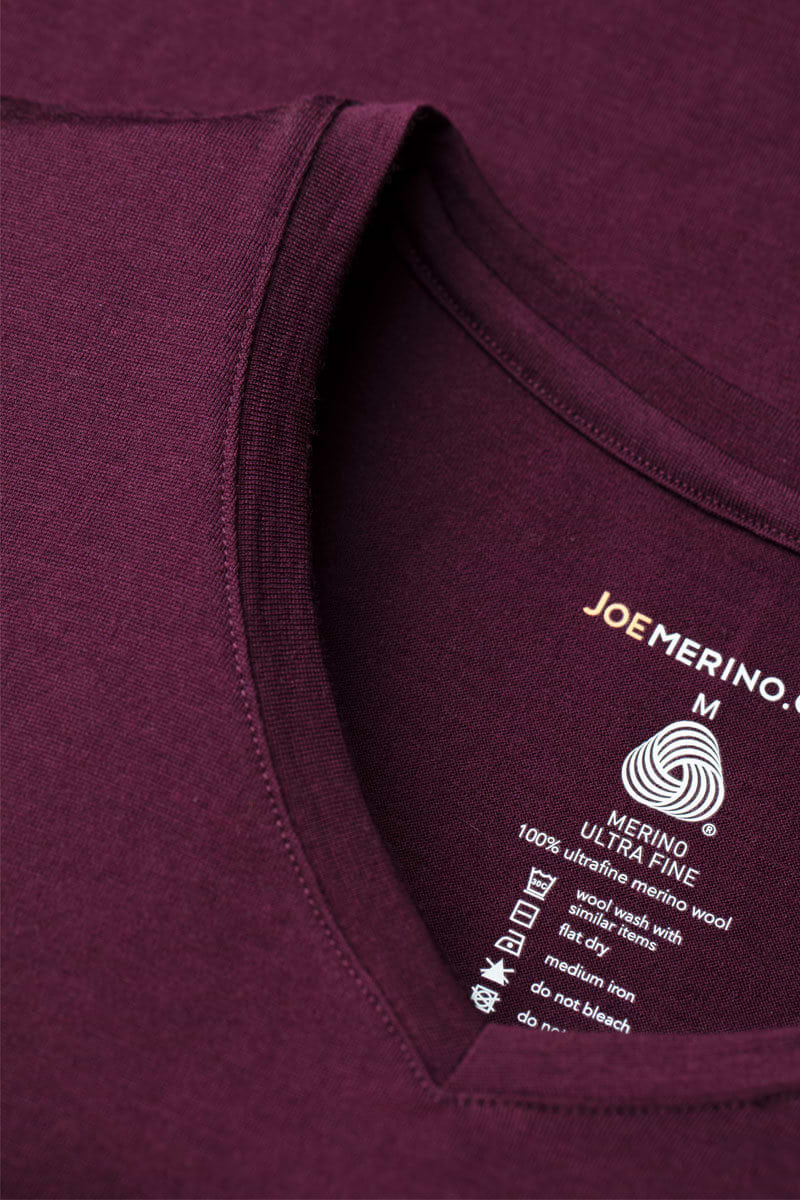 Joe Shirt V-neck Red Cabbage
