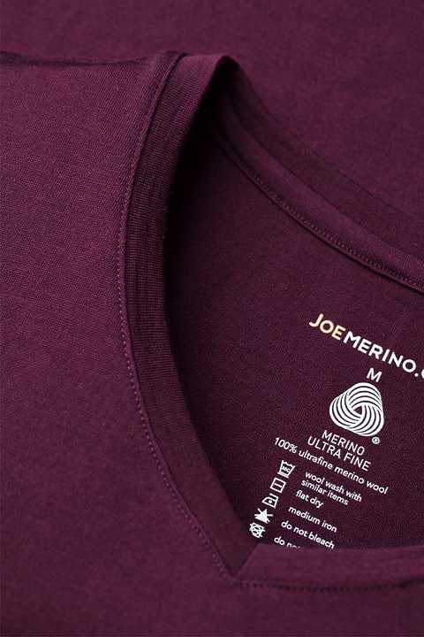 Joe Shirt V-neck Red Cabbage - Base Image