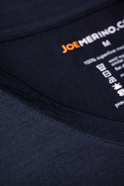 Joe Shirt V-neck Navy Blue - Base Image