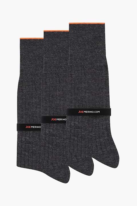 Joe Sock Rib Antra Grey 3-Pack - Base Image