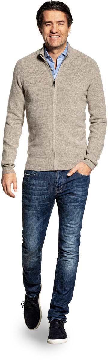 Joe RibZip Undyed Latte