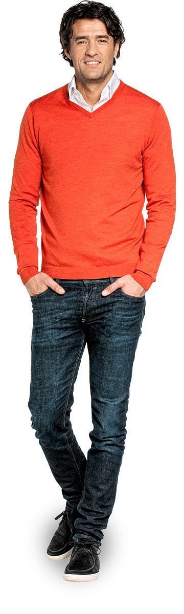 Joe V-neck Burned Mandarin