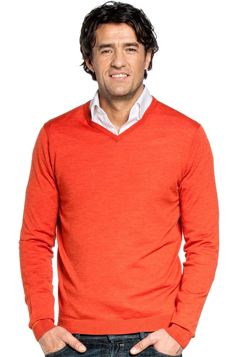 Joe V-neck Burned Mandarin