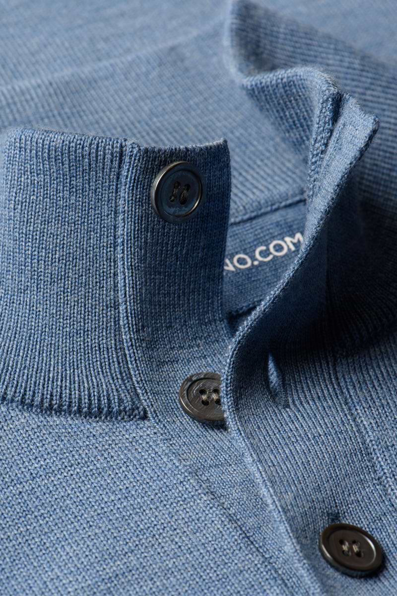 Vest Button Easy Fit Ice Blue