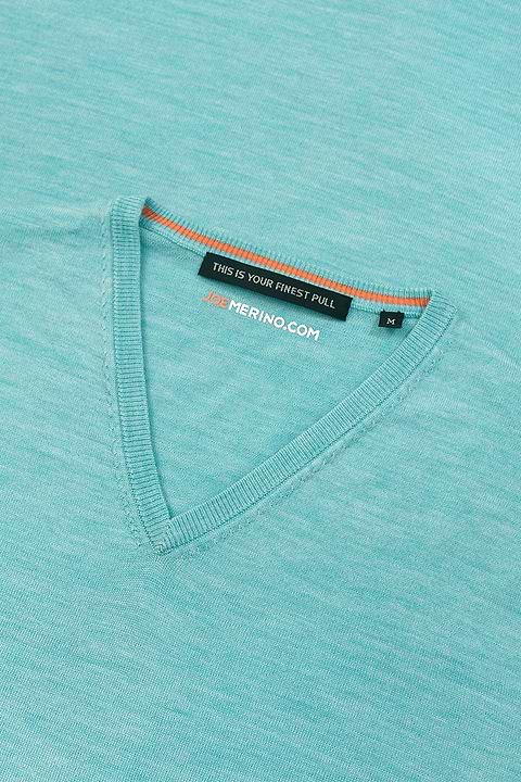 Joe V-Neck Blue Capri - Base Image