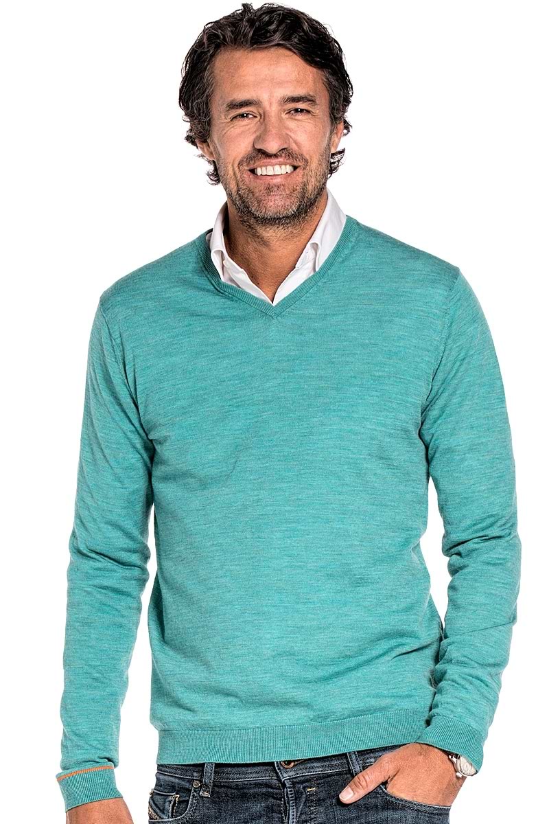 Joe V-neck Pacific Green