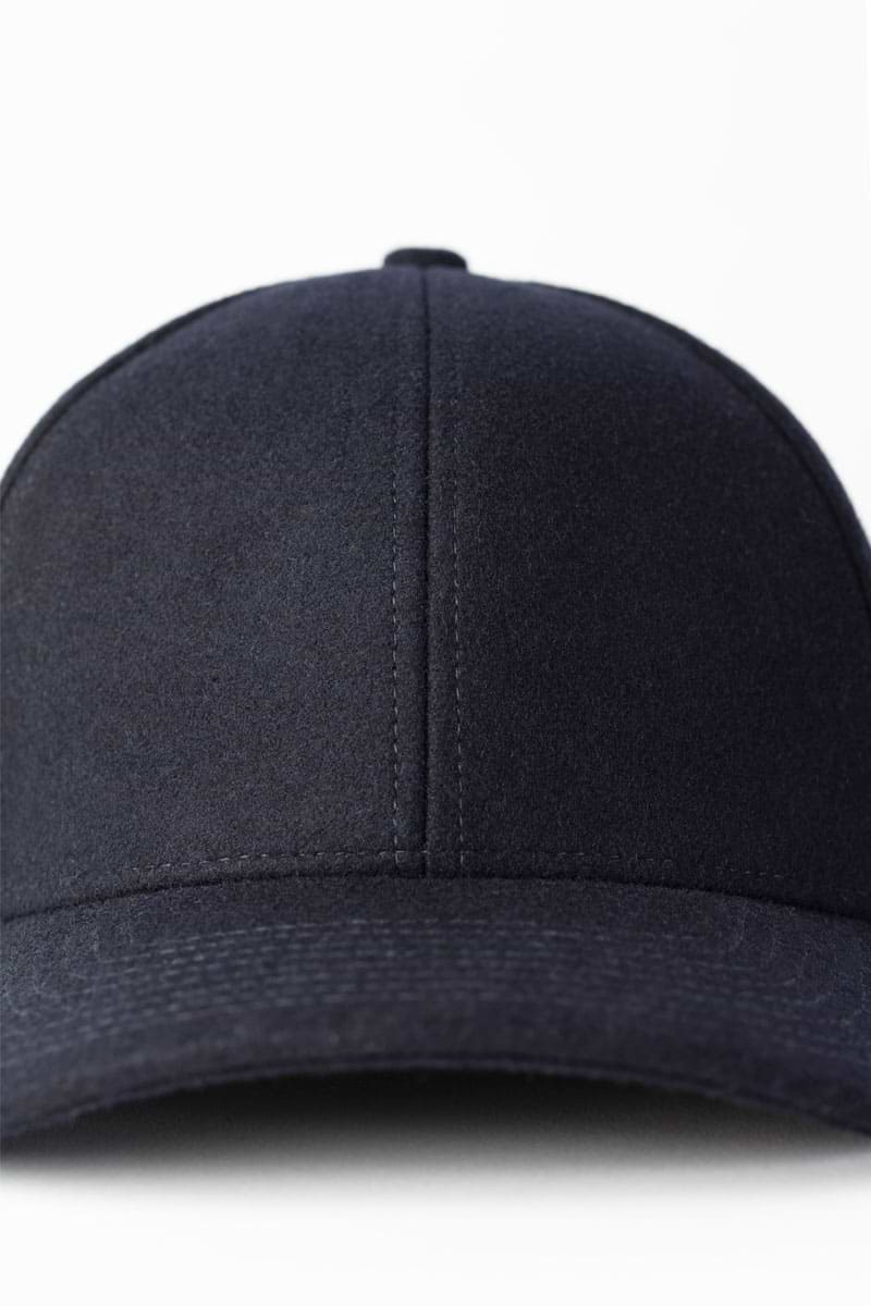 Wool Baseball Cap Navy Blue