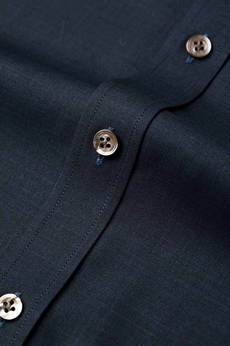 Joe Woven Shirt Extra Long Navy Blue