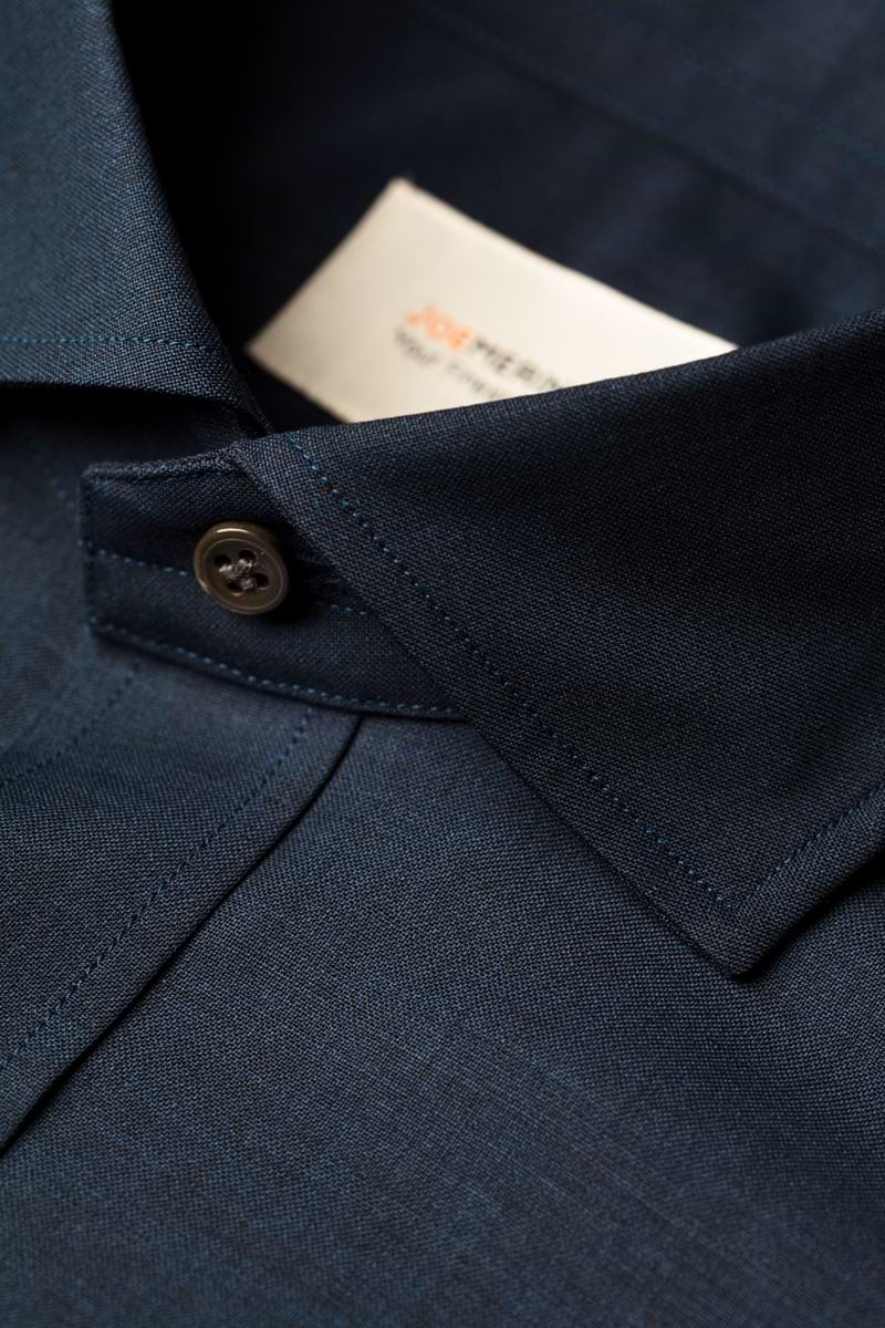Joe Woven Shirt Extra Long Navy Blue