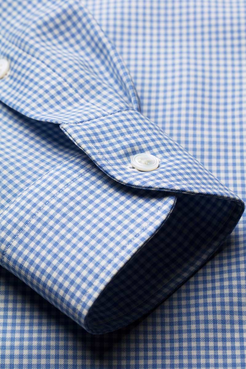 Joe Woven Shirt Gingham Light Blue