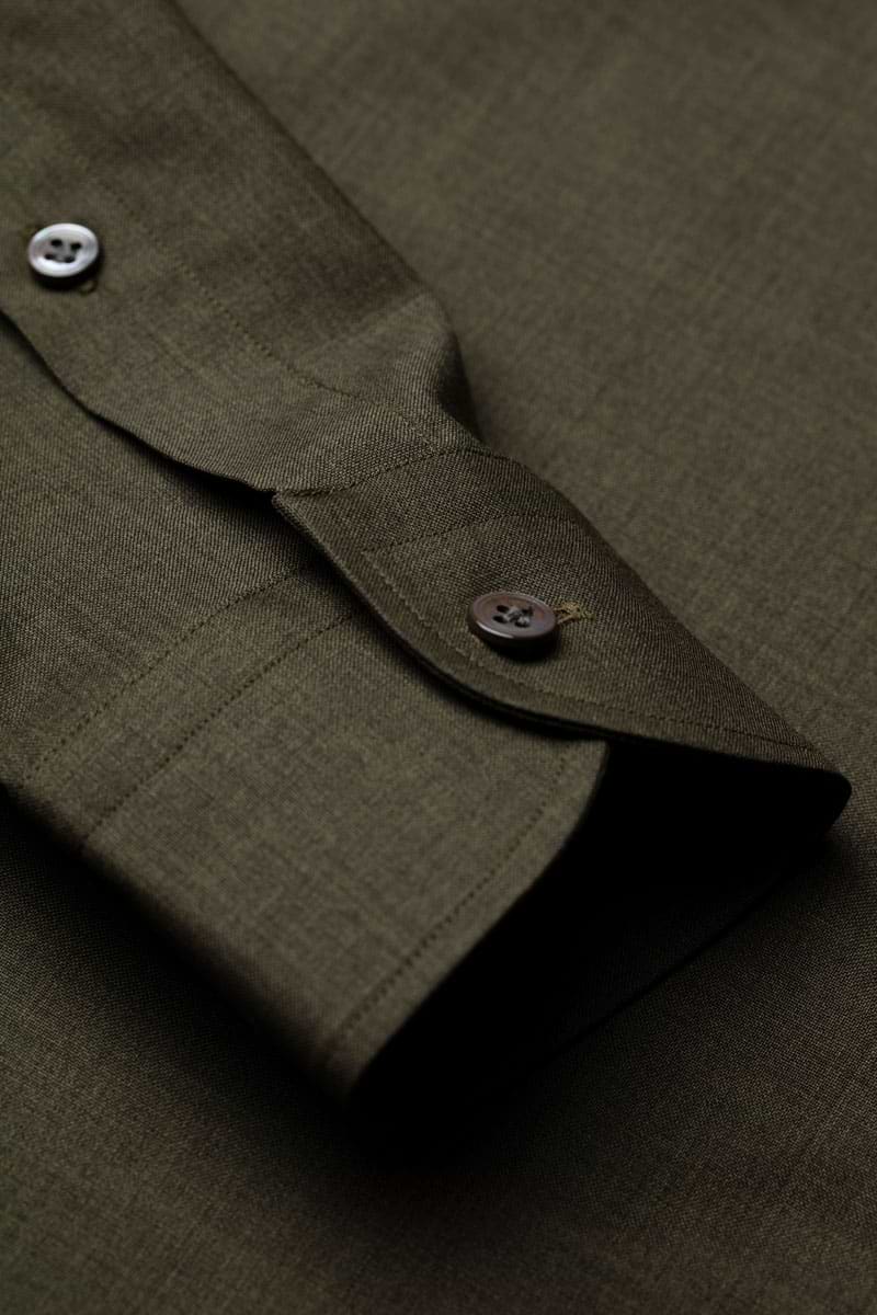 Joe Woven Shirt Army Classic