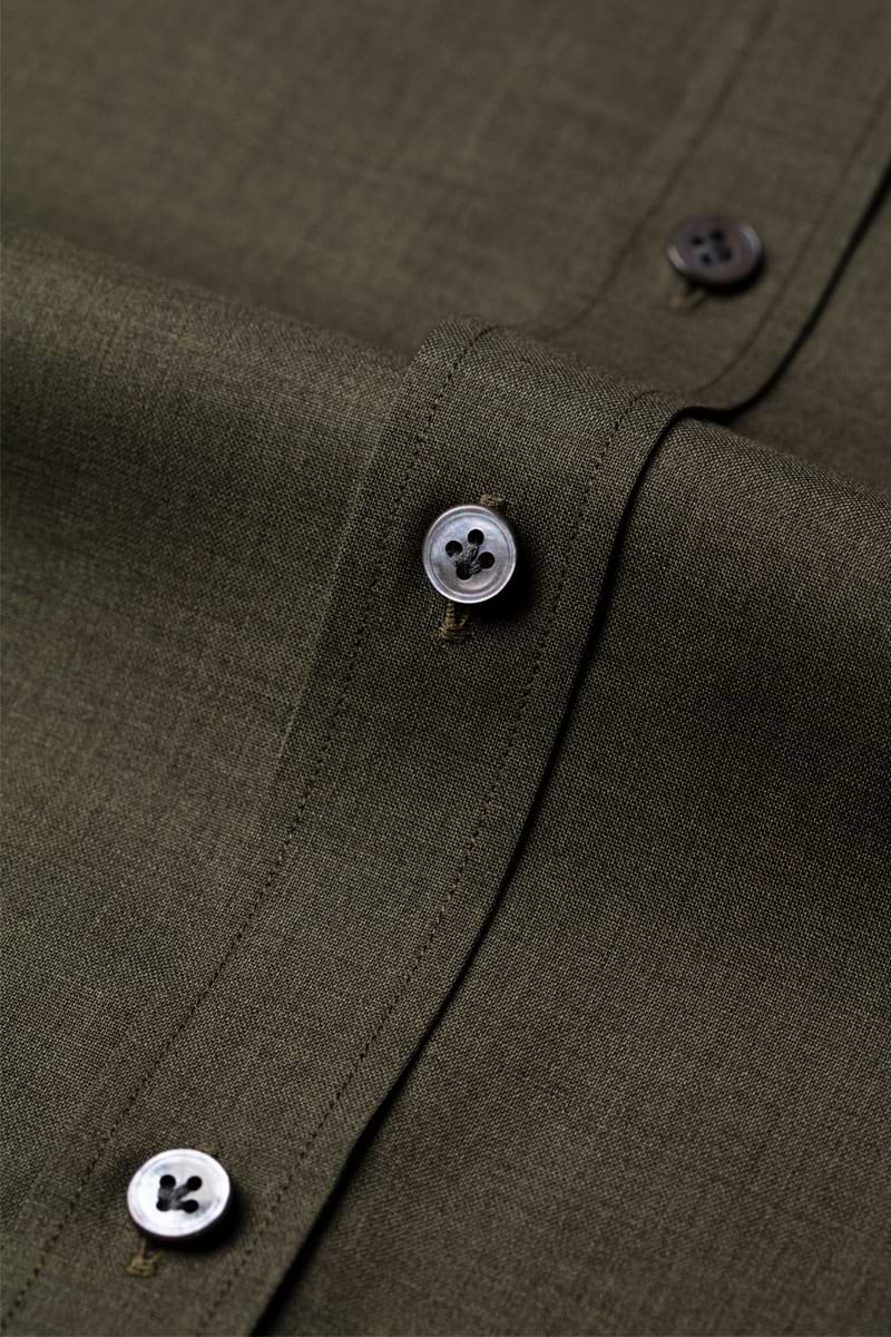 Joe Woven Shirt Army Classic