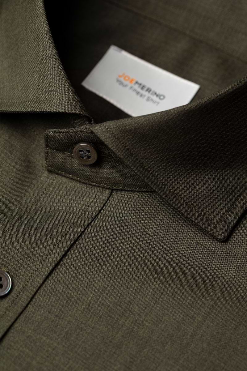 Joe Woven Shirt Army Classic