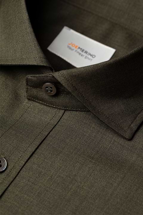 Joe Woven Shirt Army Classic - Base Image