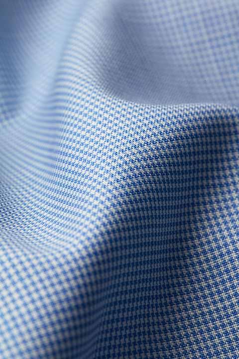 Joe Woven Shirt Houndstooth Light Blue - Base Image