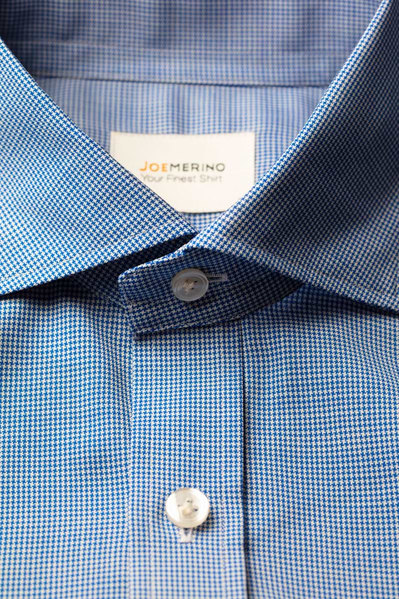 Joe Woven Shirt Houndstooth Jeans Blue