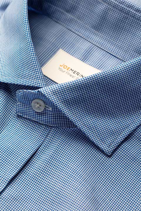 Joe Woven Shirt Houndstooth Jeans Blue - Base Image