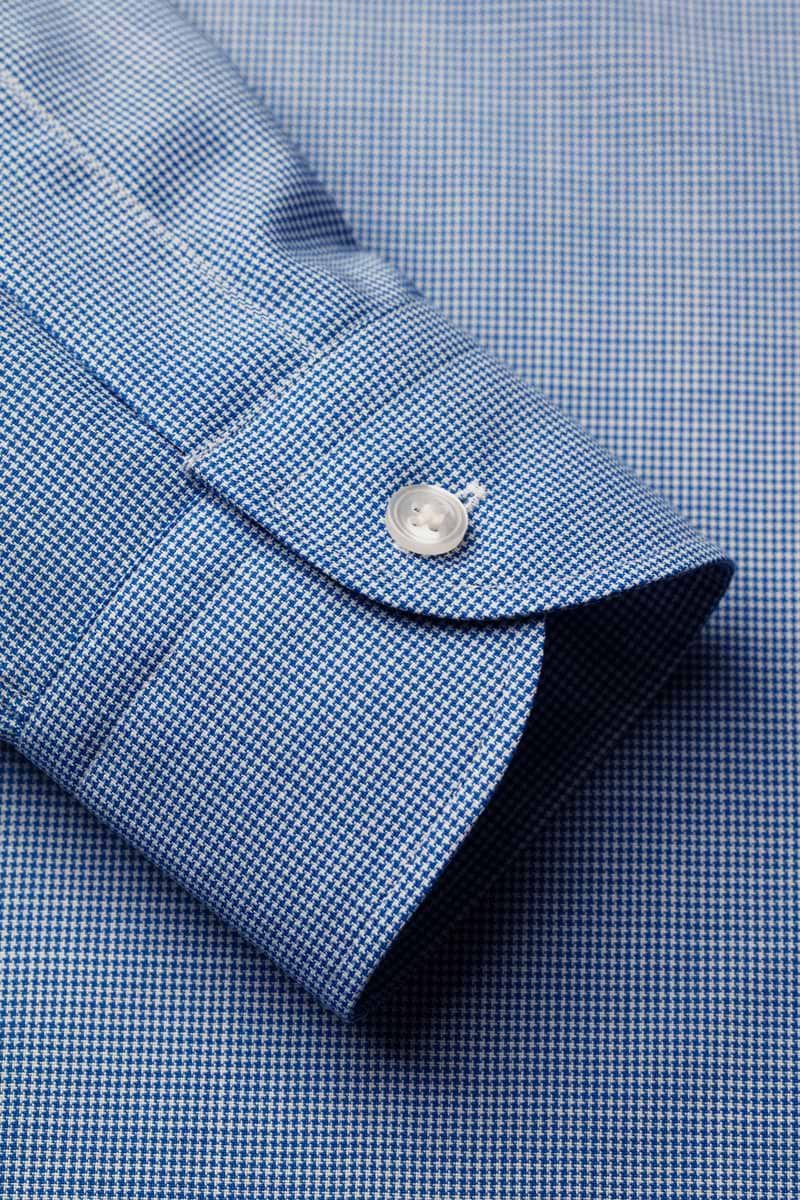 Joe Woven Shirt Houndstooth Jeans Blue