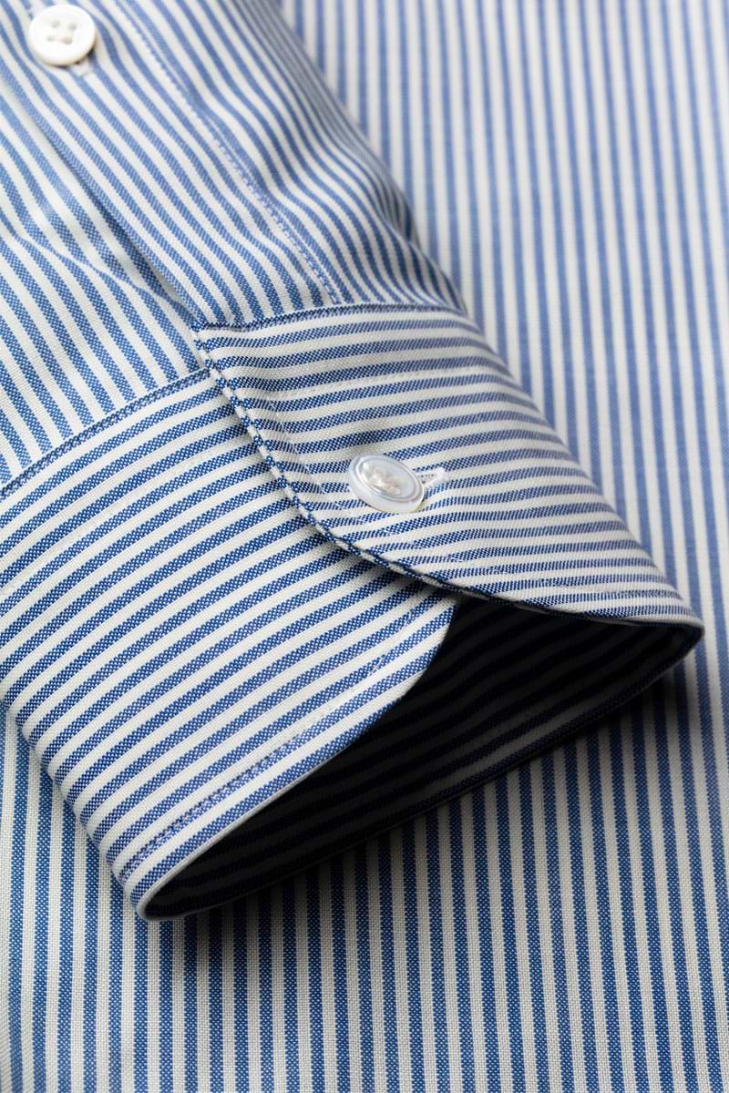 Joe Woven Shirt Extra Long Stripe Jeans Blue