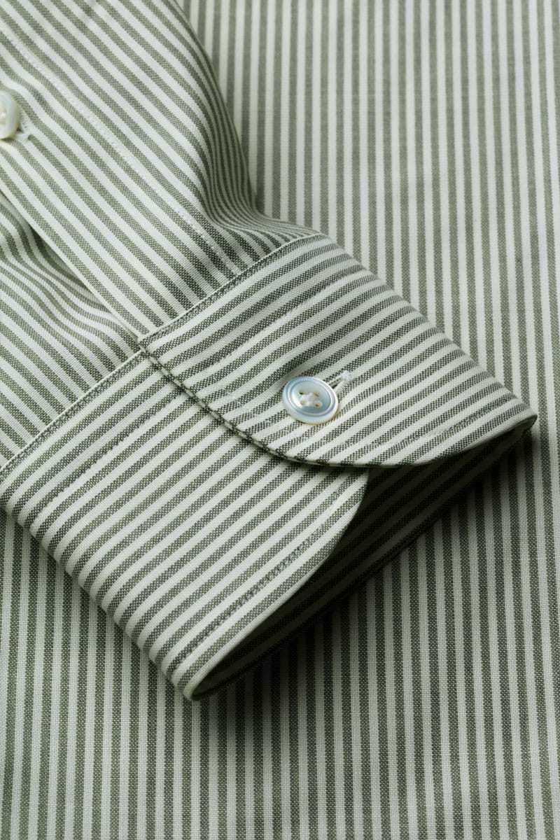 Joe Woven Shirt Stripe Kaki