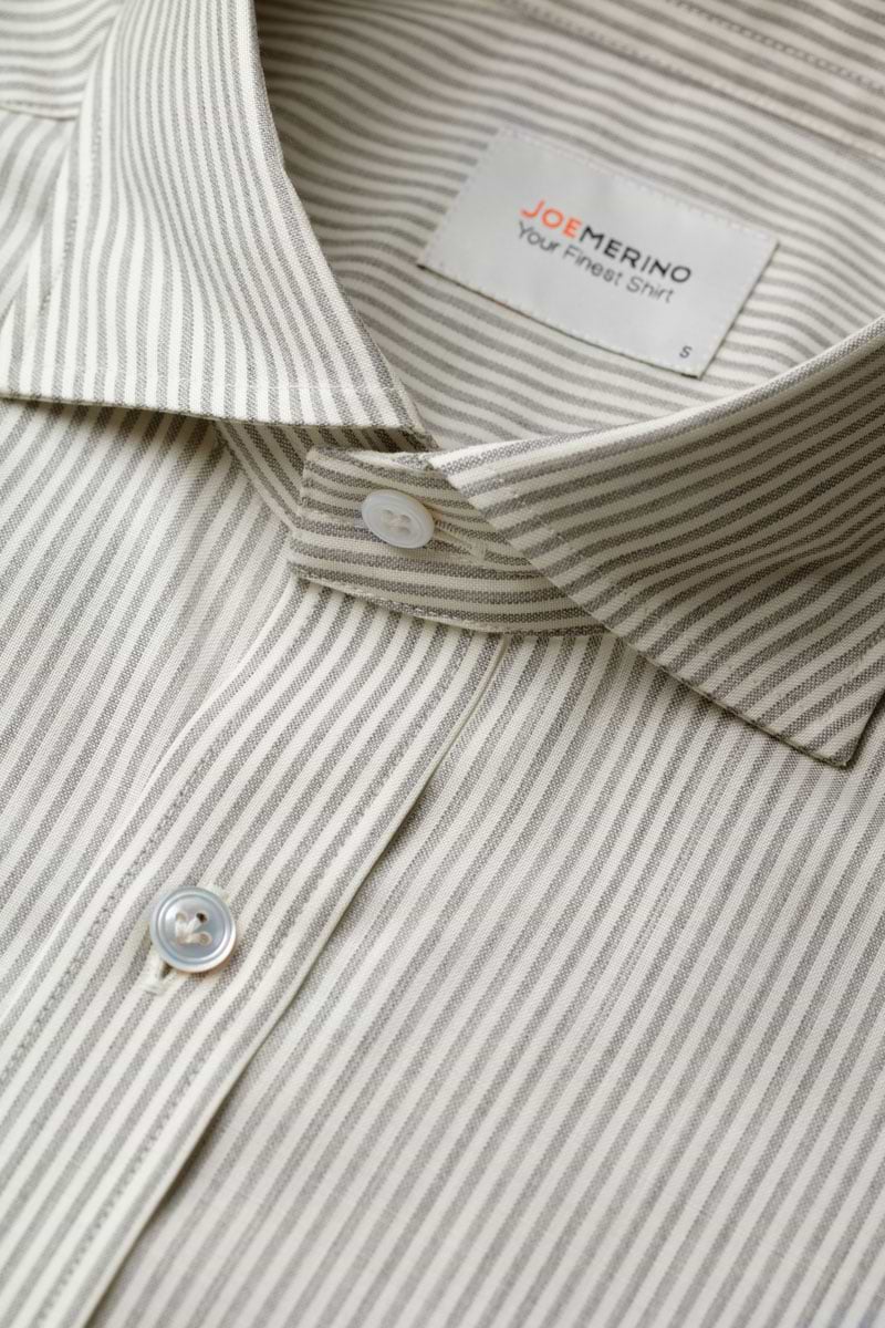 Joe Woven Shirt Stripe Grey