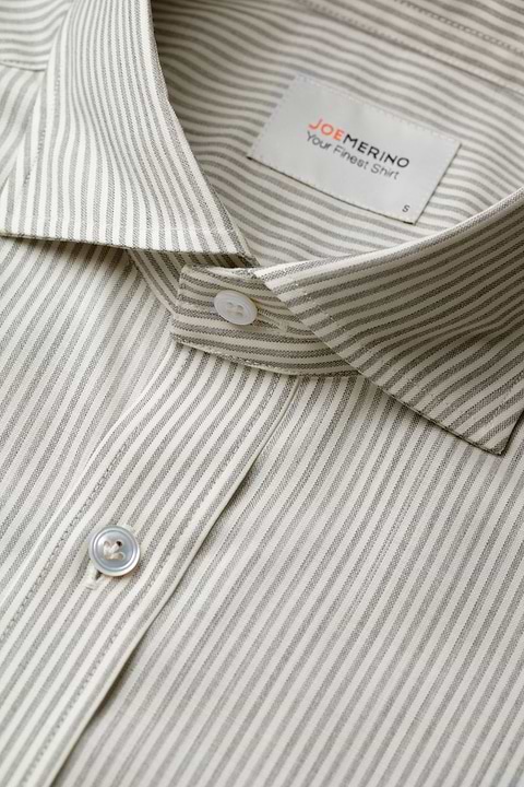 Joe Woven Shirt Stripe Grey - Base Image