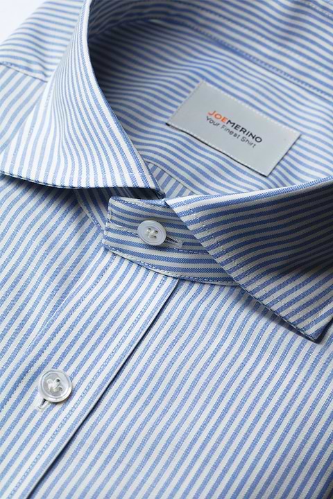 Joe Woven Shirt Stripe Light Blue  - Base Image