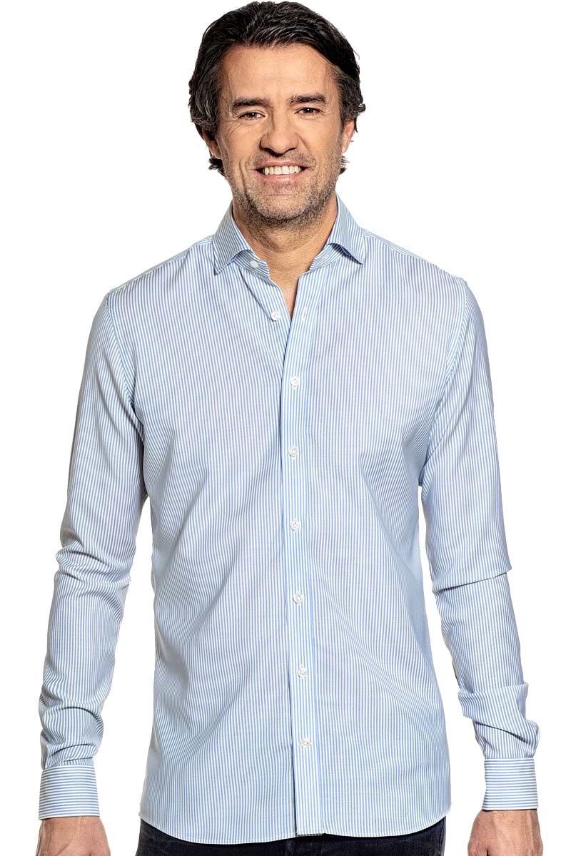 Joe Woven Shirt Stripe Light Blue 