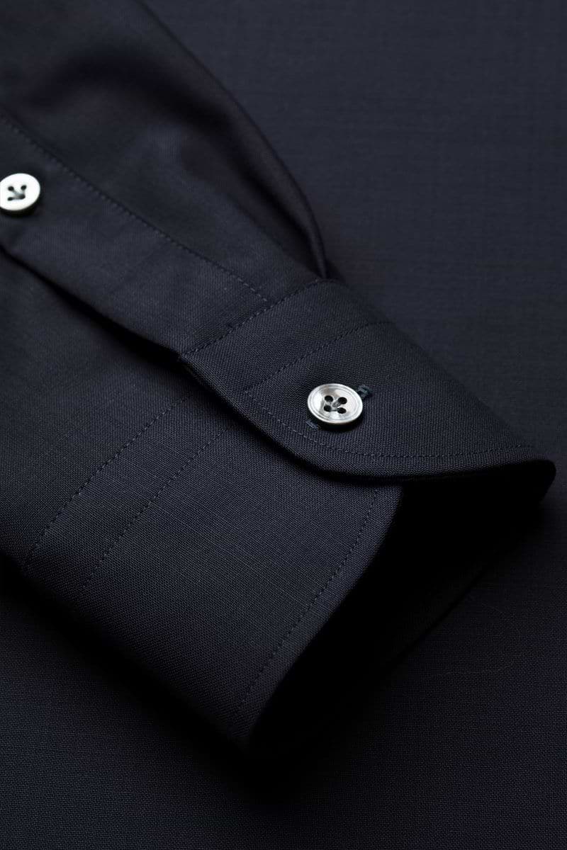 Joe Woven Shirt Extra Long Very Dark Navy 