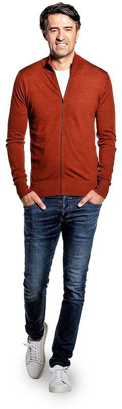 Joe Riva Cardigan Zip Copper Canyon