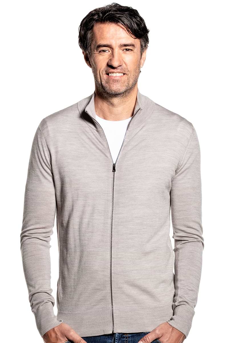 Joe Riva Cardigan Zip Windsor Beige