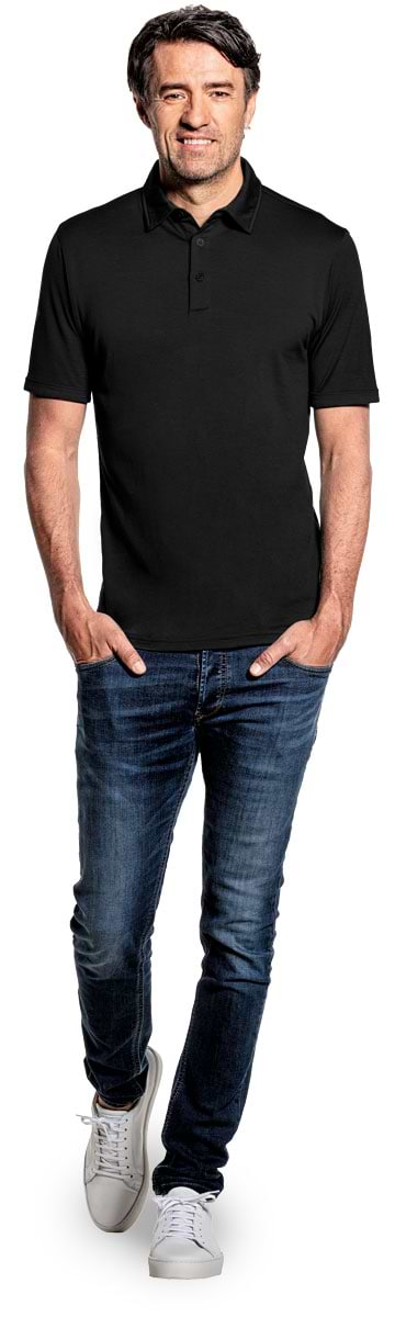 Shirt Polo Short Sleeve Deep Black