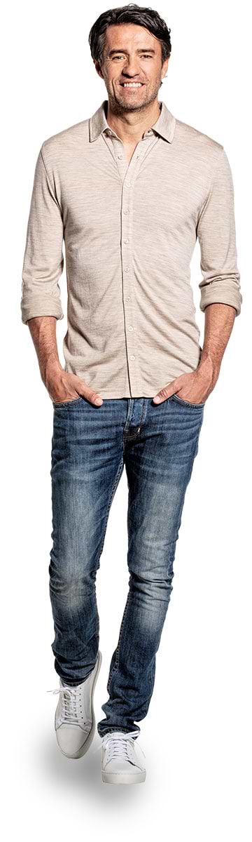 Joe Shirt Button Up Desert Beige